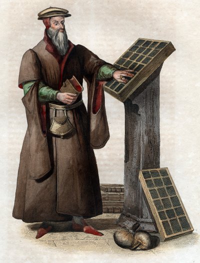 Ritratto di Robert I Estienne (Robert Stephens) (1503-1559), stampatore francese da French School